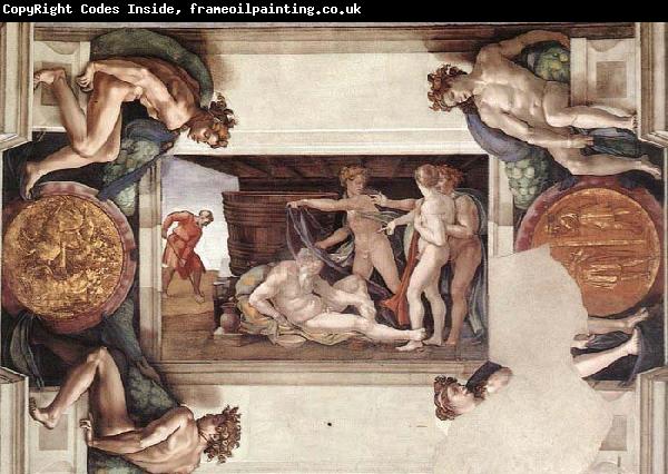 Michelangelo Buonarroti Drunkenness of Noah
